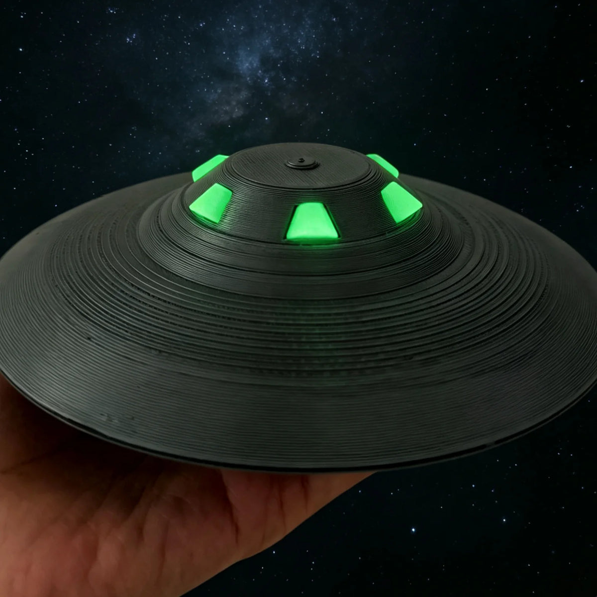 Sport Model UFO — Glow-in-the-Dark Display Saucer
