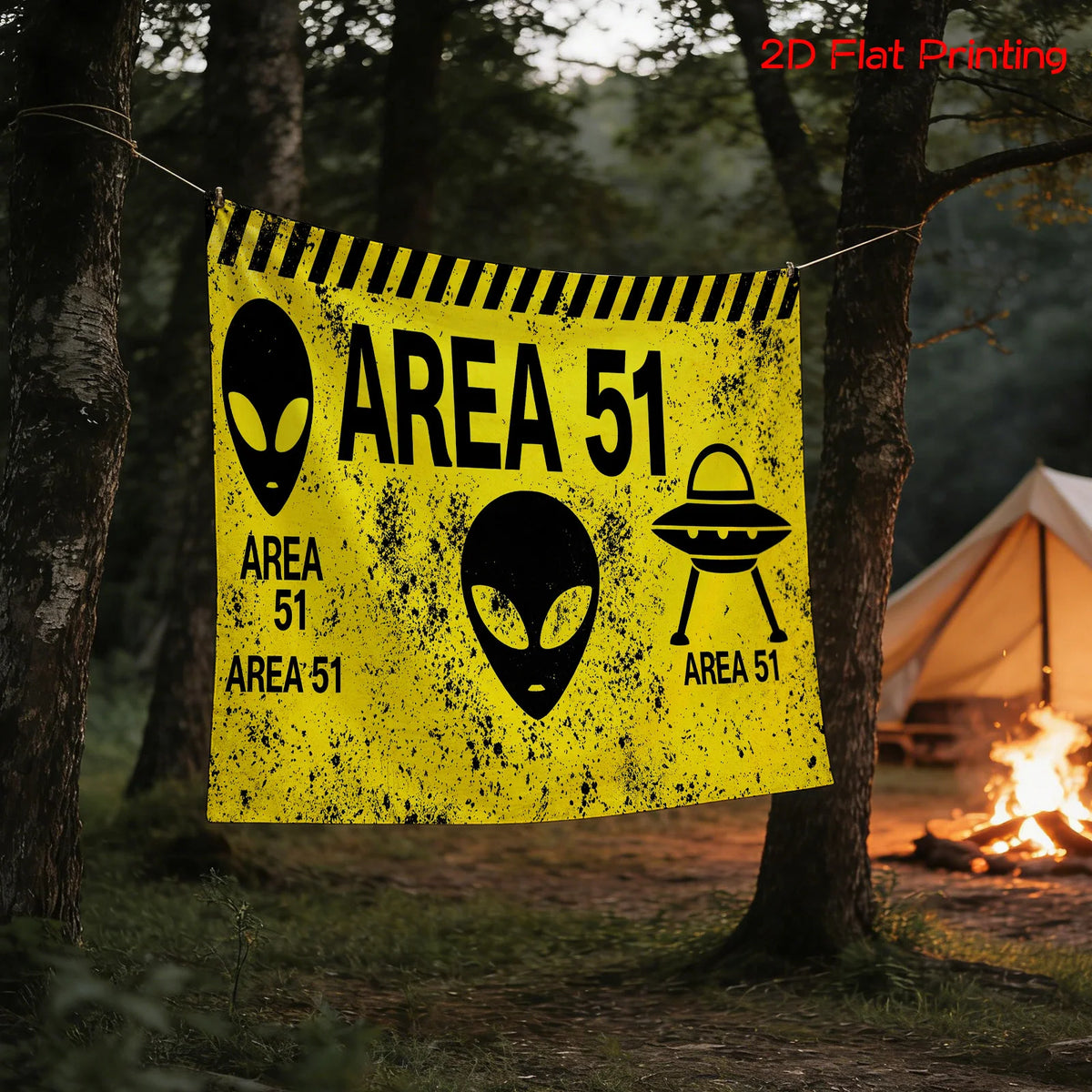 Area 51 Tapestry — Large Restricted Area Wall Hanging