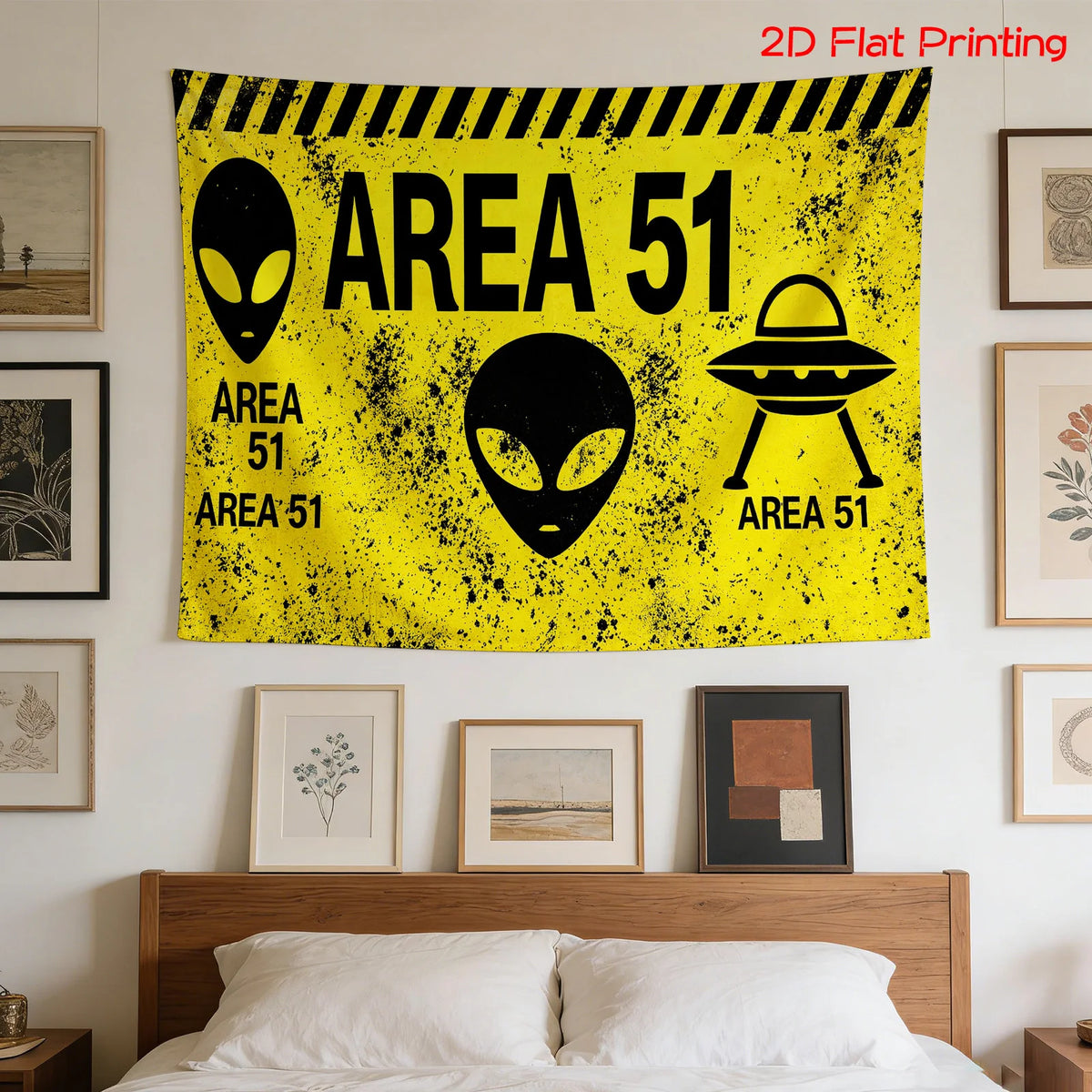 Area 51 Tapestry — Large Restricted Area Wall Hanging